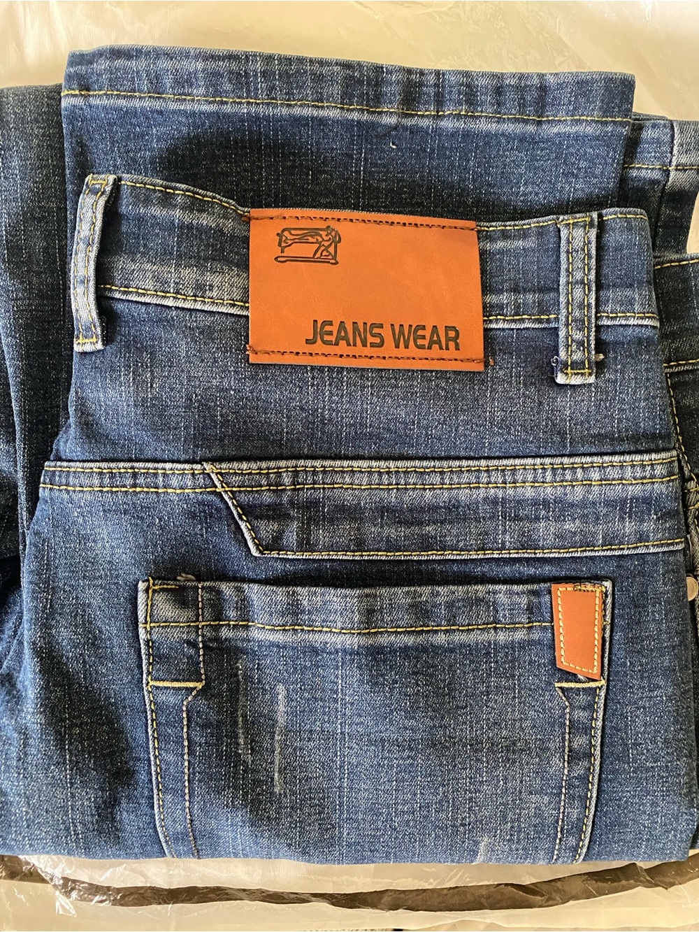 Men's Straight Dark Blue Jeans